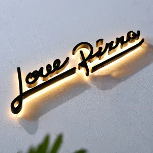 Commercial Indoor LED Stainless Steel Sign with Metal Channel Letters for Schools Companies Shopping Malls Outdoor Application
