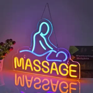 Commercial Spa Health Center Waterproof IP67 Silicone Neon Lights DC 12V Customizable Color Advertising Business Sign Wall