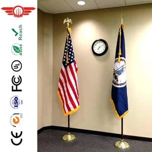 Commercial Stainless Steel 2.6 Meters Flagpoles Indoor Flag Pole Reliable Flag Post