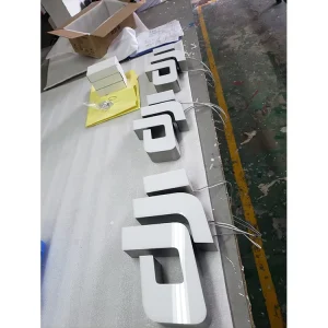 Commercial Stainless and Acrylic Fancy Font Big Sign Letters with LED Lights