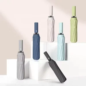 Compact Car Carry Led Folding Umbrella Rainproof Waterproof Advertising Gift Automatic Parasol Travel