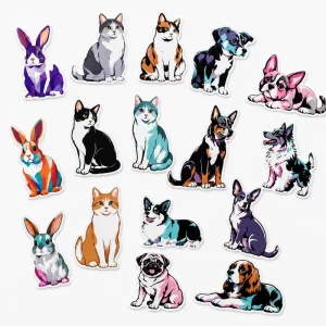 Company Custom Vinyl Die Cut Stickers Self-Adhesive Waterproof Cartoon Logo Design for Candle and Craft Use