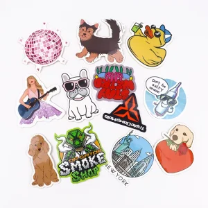 Company Design Logo Self Adhesive Waterproof Label Cartoon Vinyl Sticker Custom Printing Die Cut Stickers