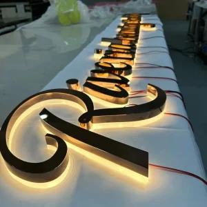 Company Enterprise Industrial Park Special Metal Luminous Character Illuminated Acrylic Sign Advertising Light Electronic Sign