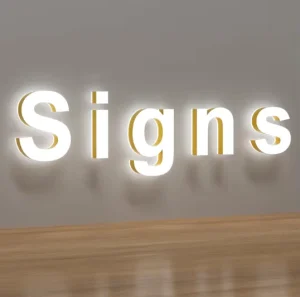 Company Image Wall LED Custom Logo Acrylic Carved Mini Luminous Signature Letters Decoration Indoor Water Resistant Eco Friendly
