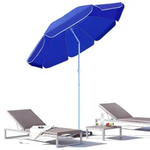 Convertible Beach Resort Umbrella Outdoor Sunshade Parasol Large Customizable Advertising Umbrella Polyester Fiber for