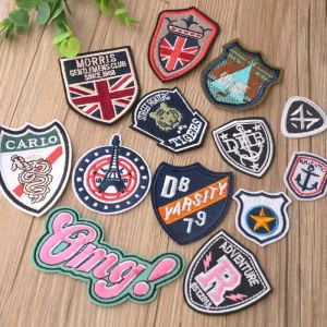 Cool Trend DIY Armband Badges Computer Embroidery Iron on Appliques for Dresses and Hats