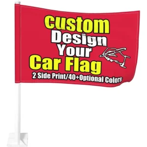 Country Car Flag Fast Delivery Polyester Printing Car Flag Pole Custom logo Blank Car Window Flags