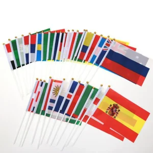 Country Hand Held Flags and Advertising Ad Polyester Small Custom Printing Hand Waveing Flag