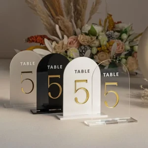 Creative Arch Acrylic Sign Stand Wedding Party Banquets Table Number Stands