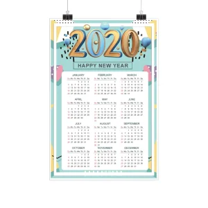 Creative Trendy Advertising Design Digital Printing Calendar Wall Poster Customizable Design A1 Size Film Laminated Modern CMYK