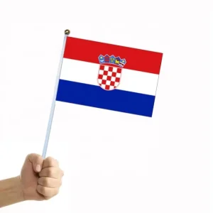 Croatia Handheld Small Flag Croatian Croata Hand Held Mini Decor Decoration Banner