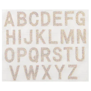Cross border New Adhesive Rhinestone 4CM Letter Hot Drill 26 Uppercase English Letters Crystal DIY Decoration English Shank