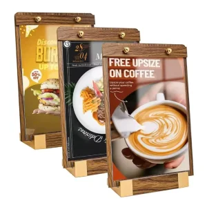 Cross border Wooden Table Card Standing Sign Menu Holder Photo Frame Display Stand Solid Wood Certificate Honor Medal
