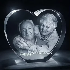 Crystal Blank 3D Laser Wedding Gift Heart Shaped 3D Photo Crystal