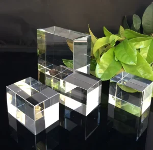 Crystal Cube Blank Laser Glass Block Custom 3D Laser Engraving Photo Crystal Cube