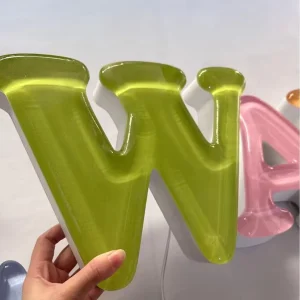 Crystal Jelly Illuminated Letters Custom Jelly colored Candy Gummy Letter Signs 3D Acrylic LED Illuminated Letter Outdoor Signs