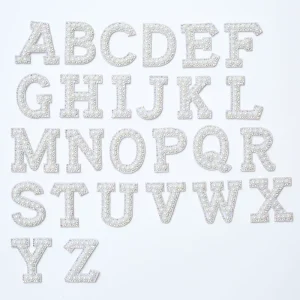 Crystal Pearl English Letter Rhinestones Non woven Fabric Applique for Hat Bag Shoes Garment Stickers 26 Letters