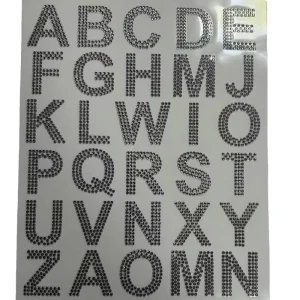 Crystal Sticker Alphabet Sticker gem Sticker Adhesive Rhinestone Home Decoration Gravure Printing Decorative Sticker