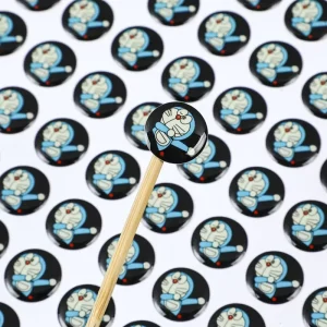 Crystal coated Three dimensional Corrosion resistant High temperature Resistant Cute Cartoon Adhesive Labels Transparent PVC