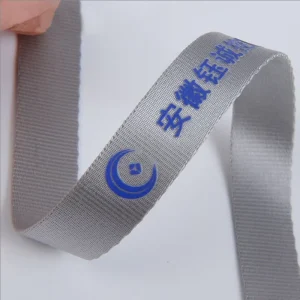 Custom 1.5cm Polyester Printed Work ID Badge Lanyard Name Tag Holder with Hook Accessory for Exhibition ID Card Holder