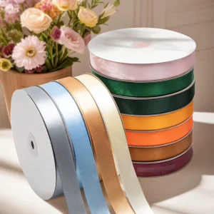 Custom 100% Polyester Printed Satin Ribbon with Logo From China Supplier