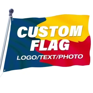 Custom 100% Polyester Waterproof Quick-Dry Flag Professional Design Size Personalized Decorative Advertising Fiberglass Flagpole