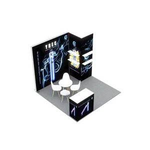 Custom 10x10ft Modular Aluminum Light Box Booth Reusable Durable Easy Assembly 5-Year Warranty Trade Show Display Exhibition