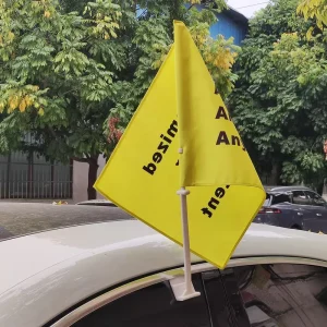 Custom 12×18 Inches Car Window Flag Sticks 30×45 cm Double Sided Blank Sublimation Flags