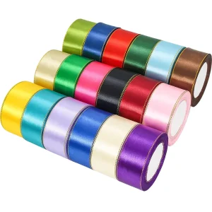 Custom 196 Colors 100 Yard Single Face Plain 1 1 2 Inch 100% Polyester Silk Satin Ribbons 38mm Phnom Penh Ribbon