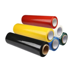 Custom 23 Micron Black Colored Casting Laminating Plastic Pallet Wrap Lldpe Stretch Film