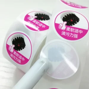 Custom 2CM Diameter Round Art Paper Vinyl Adhesive Sticker Labels for Shoes & Product Packaging
