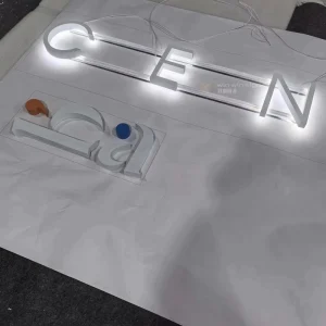 Custom 304 Stainless Steel Backlit Channel Letters Spray-Painted Illuminated Logo for Luxury Hotels and Shops