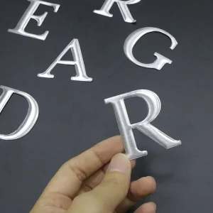 Custom 3D ABS Car Stickers Waterproof Chrome Plastic Letter Alphabet Car Emblem Logo Badges for Car Auto Decoration