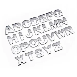Custom 3D ABS Chrome Car Stickers Auto Accessory Emblem DIY Letter Number Rear Trunk Logo Nameplate Badges