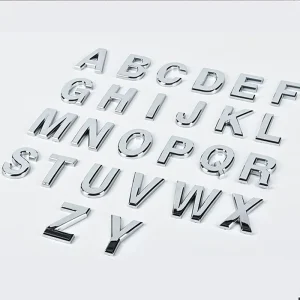 Custom 3D ABS Plastic Car Emblem Waterproof Auto Brand Car Dealer Ship Letter Alphabet Emblem Stickers