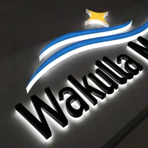 Custom 3D Acrylic Business Sign Board Gold Metal LED Channel Letters Waterproof Outdoor Store Signage