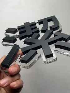 Custom 3D Acrylic Crystal Letters Polished Plexiglass Logo Signage for Office Reception Wall Decor and Business Branding Display