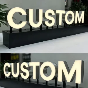 Custom 3D Acrylic LED Lighted Signs for Coffee Exteriors Shop Logo Used Outside Lighted LED Signs for Store Frontlit Sign