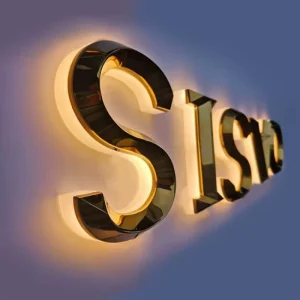 Custom 3D Backlit LED Metal Channel Letters Eco Friendly Water Resistant Easy Installation Back Glow Logo Sign for Hotel