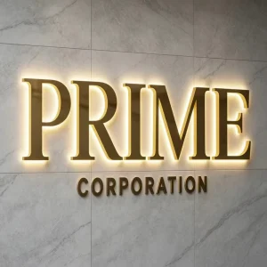 Custom 3D Backlit LED Stainless Steel Signage IP65 Waterproof with Company Logo & House Numbers 2-Year Warranty