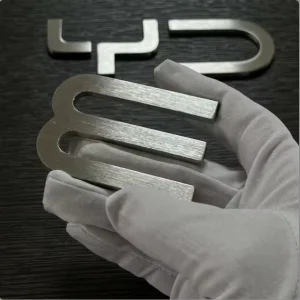 Custom 3D Brushed Stainless Steel Letters Metal Backlit Signage Logo for Outdoor Wall Modern Office Building Advertising Sign