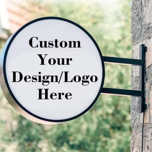 Custom 3D Double Sided Acrylic Stainless Steel Waterproof Light Box Sign Outdoor Gold LED Letreros Luminosos Beauty Advertising
