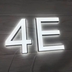 Custom 3D Facelight LED Letter Sign Nickel Free White Acrylic Illuminated Business Logo IP67 Waterproof 3 Year Warranty Office