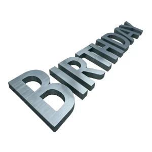 Custom 3D Flat Stainless Steel Metal Letter Sign Brushed Finish Solid Metal Alphabet for Office Wall Background Logo