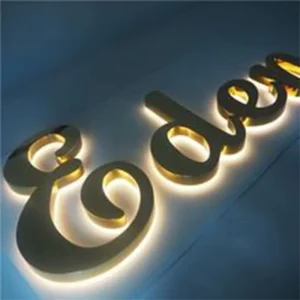 Custom 3D Gold Metal Acrylic Waterproof IP65 LED Backlit Signboard for Car Outdoor Indoor Business Barber Shop Sign Remote