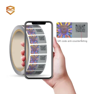 Custom 3D Hologram Anti Counterfeiting Scratch Off Hologram QR Code Label Sticker Printer Premium Packaging Labels