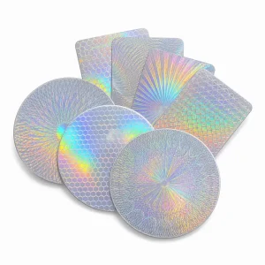 Custom 3D Hologram Security Stickers Anti fake Round Warranty Seal Void Labels High Tech Branding Laser