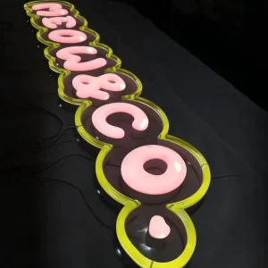 Custom 3D Jelly Acrylic Channel Letter LED Light Display Neon Strips Custom Colors for Indoor Outdoor Use Car Companies Park