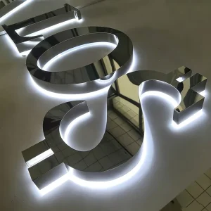 Custom 3D LED Backlit Channel Letters Outdoor Logo Sign for Business Office and Car Use IP65 Waterproof